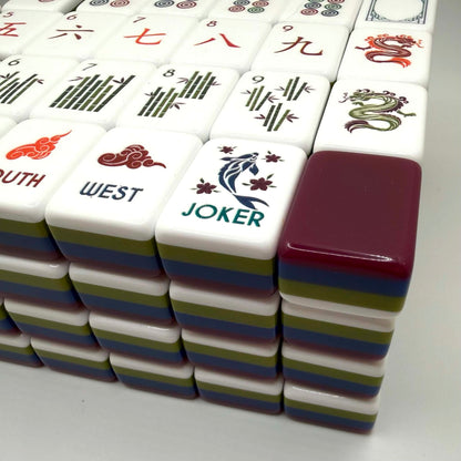 Midnight Blossom Premium Mahjong Tiles