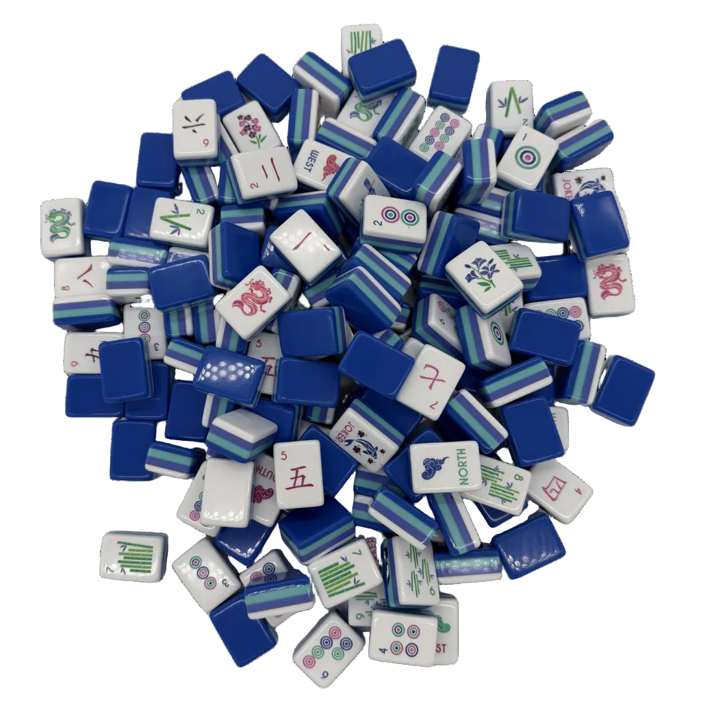 Azure Blossom Premium Mahjong Tiles