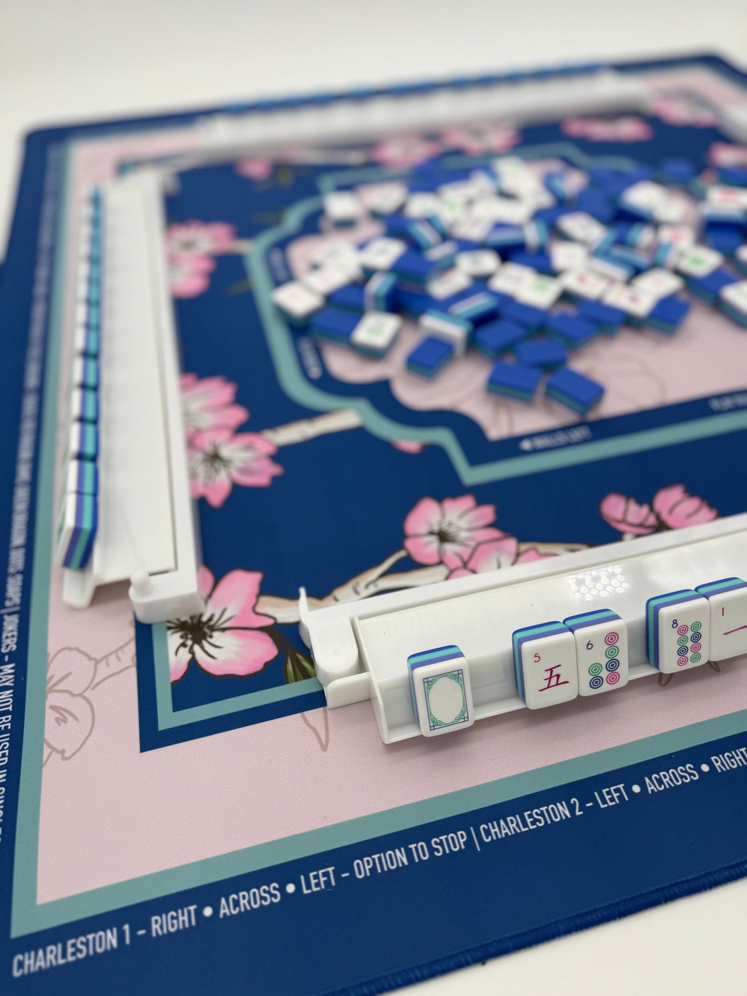 Premium Mahjong Tile Racks - Set of 4 with Pushers