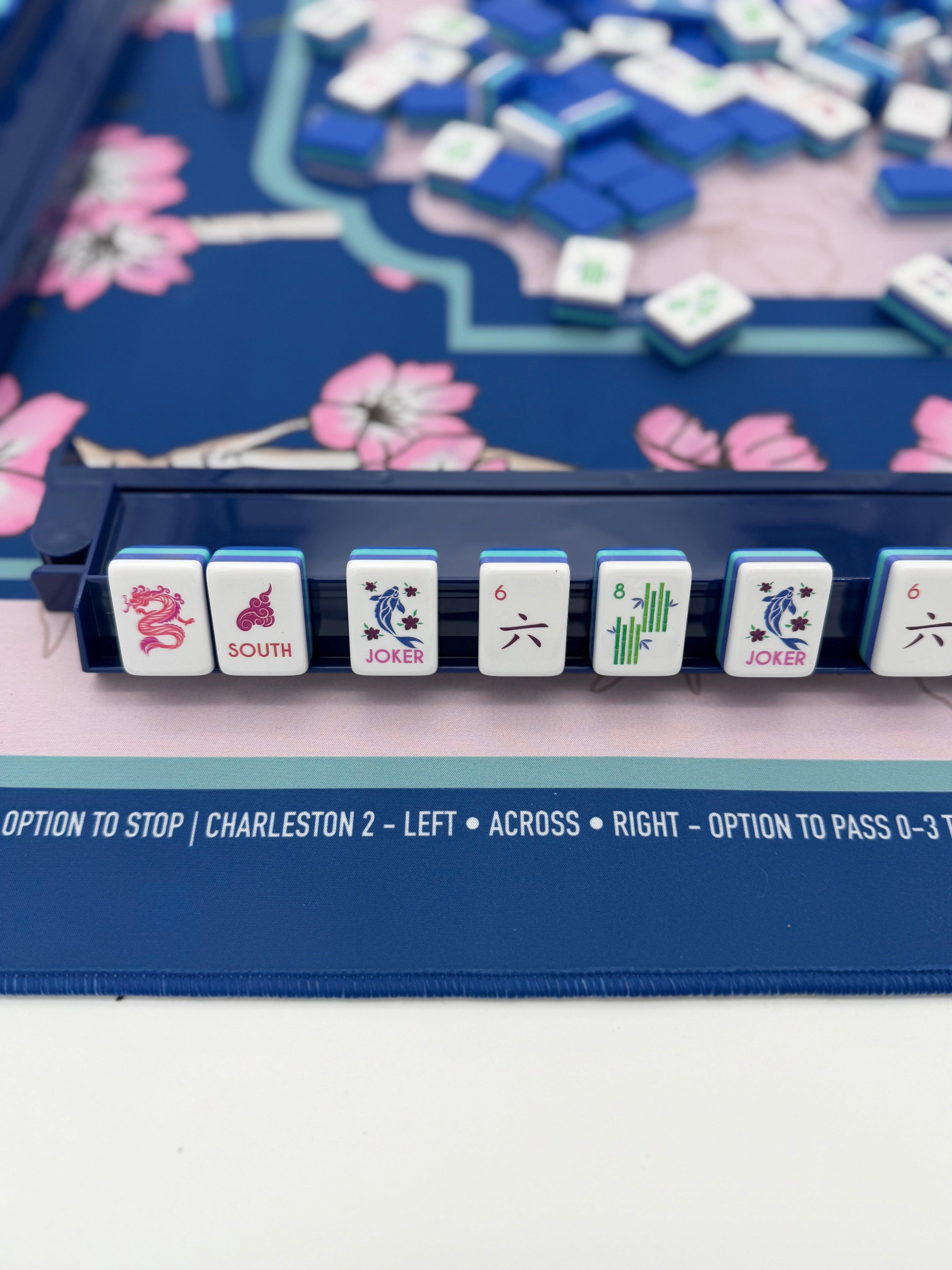 Premium Mahjong Tile Racks - Set of 4 with Pushers