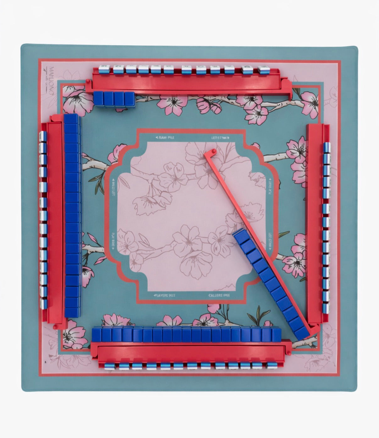 Premium Mahjong Tile Racks - Set of 4 with Pushers