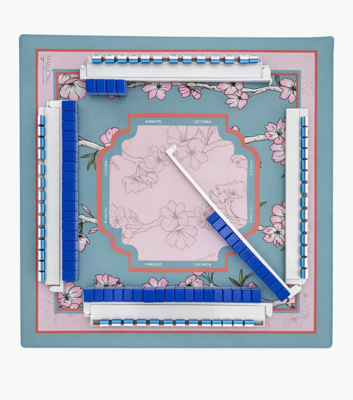 Premium Mahjong Tile Racks - Set of 4 with Pushers