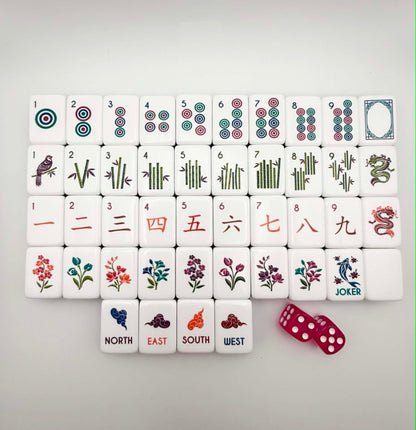 Midnight Blossom Premium Mahjong Tiles