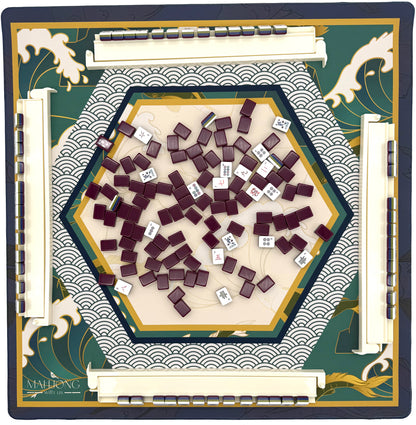 Premium Mahjong Tile Racks - Set of 4 with Pushers